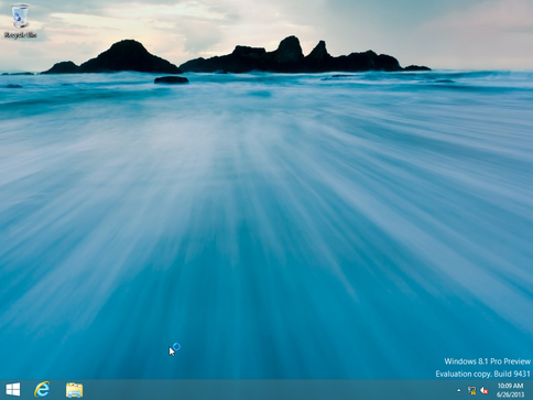 Windows 8.1 Pro Preview (Build 9431) desktop