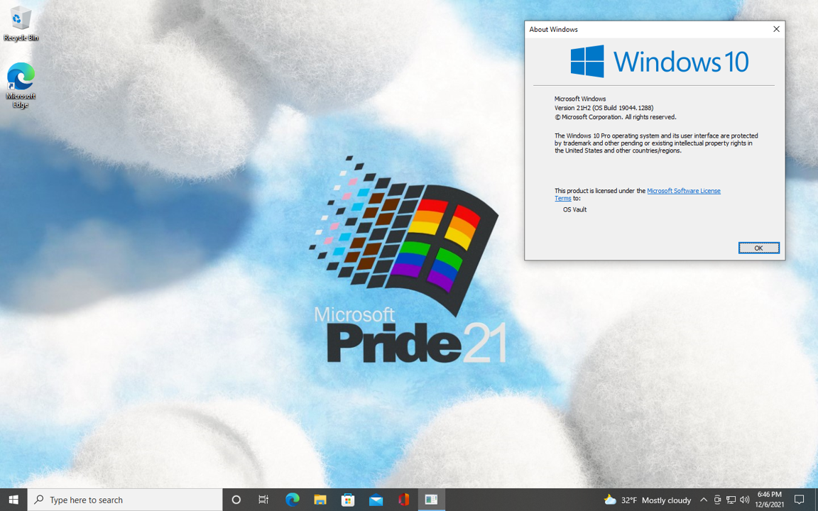 Microsoft Pride 21 Wallpaper (95 Version)