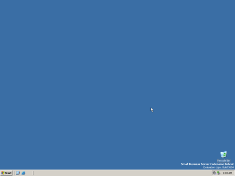Windows SBS 2003 (Build 3604) desktop