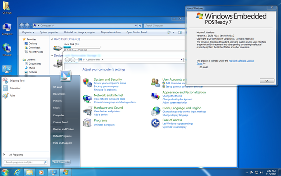 Windows Embedded POSReady 7 desktop