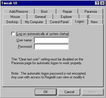 TweakUI for Windows 95