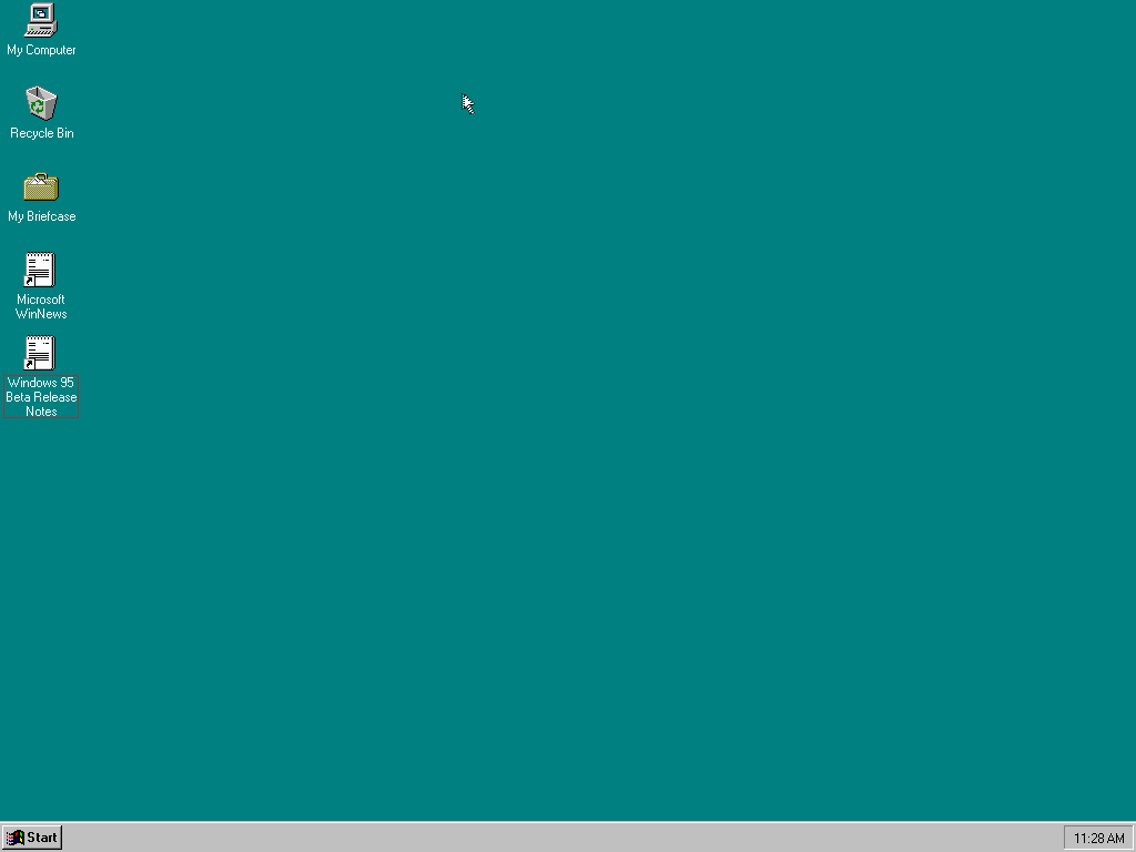 Windows 95 (Build 347) desktop