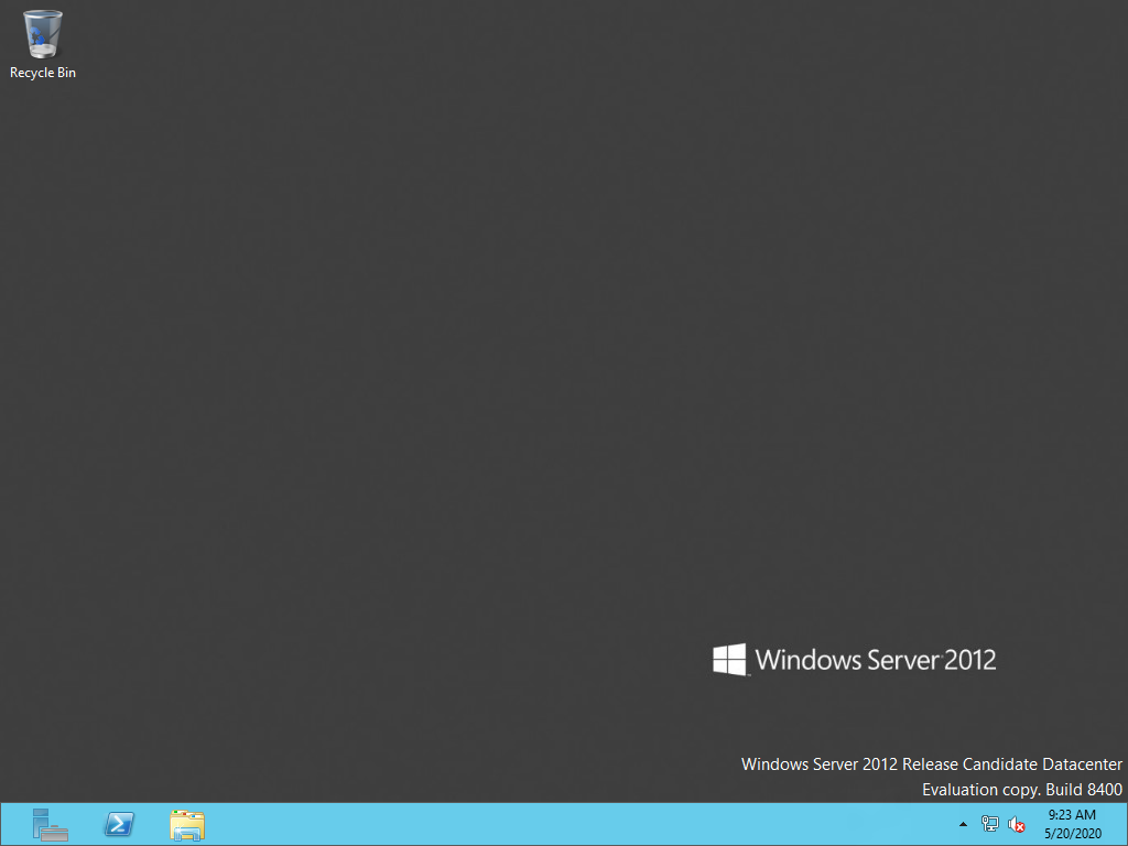 Windows Server 2012 Release Candidate (Build 8400) desktop