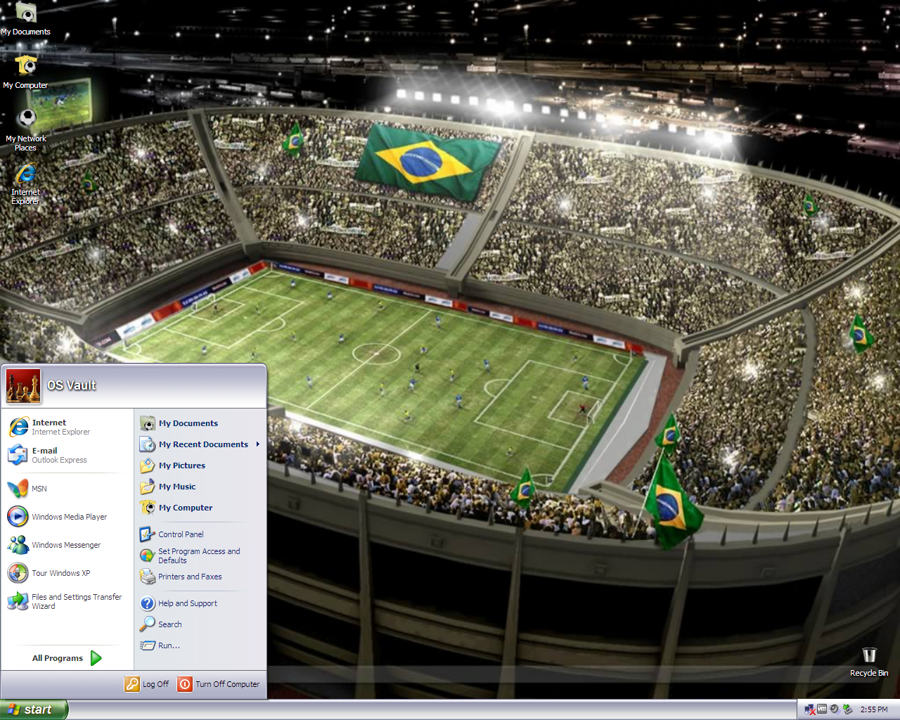 Brazilian Football Theme for Windows XP