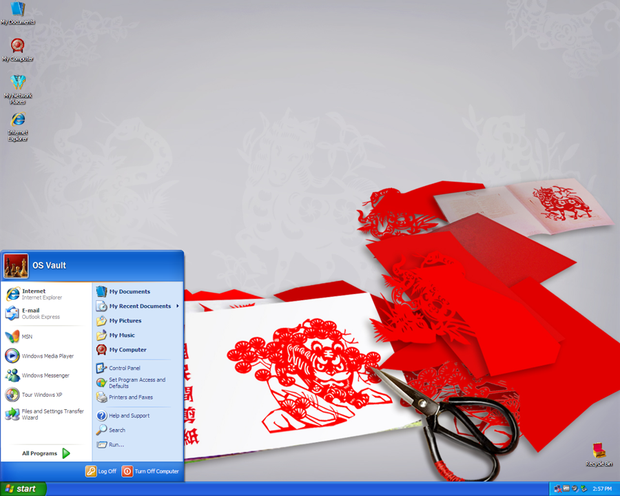 Chinese Paper-cut Theme for Windows XP