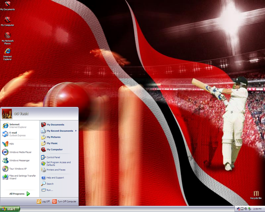 Cricket Trinidad and Tobago Theme for Windows XP
