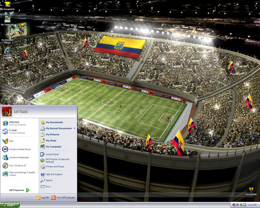 Ecuadorian Soccer Theme for Windows XP