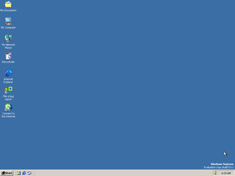 Windows Neptune (Build 5111) desktop