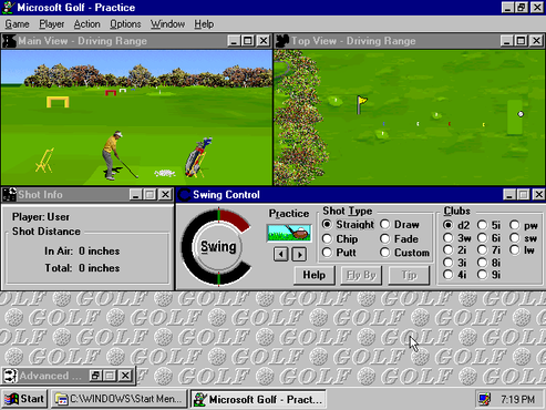 Microsoft Golf 1.0 screenshot