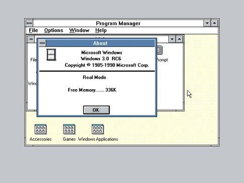 Windows 3.0 RC6 desktop