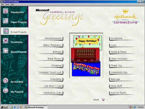 Microsoft Greetings 99 screenshot