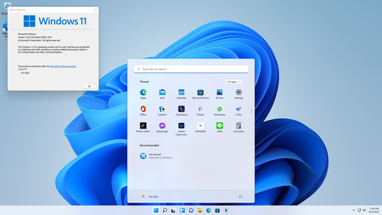 Windows 11 21H2 desktop
