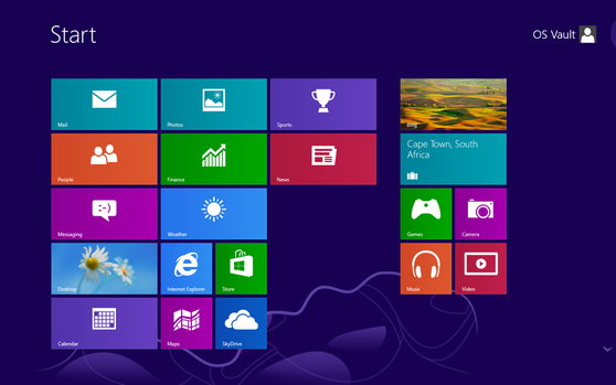 Windows 8 start screen