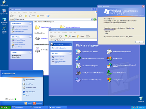 Windows Fundamentals for Legacy PCs (FLP) desktop