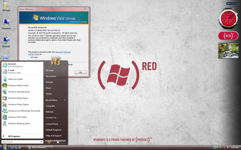 Windows Vista (Product) RED desktop