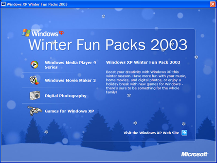 Windows XP Winter Fun Packs 2003