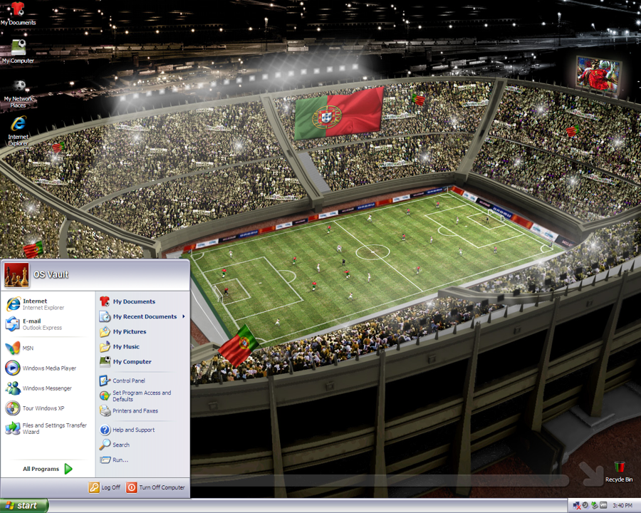 Portuguese Soccer Theme for Windows XP