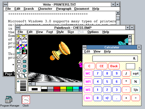 Windows 3.0 desktop