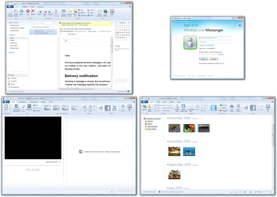 Windows Live Essentials 2011 applications