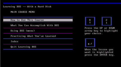 Microsoft Learning DOS 1.x