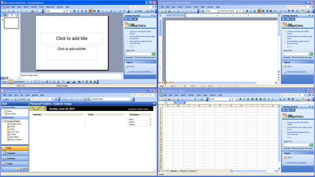Microsoft Office Excel, Word, PowerPoint, and Publisher 2003