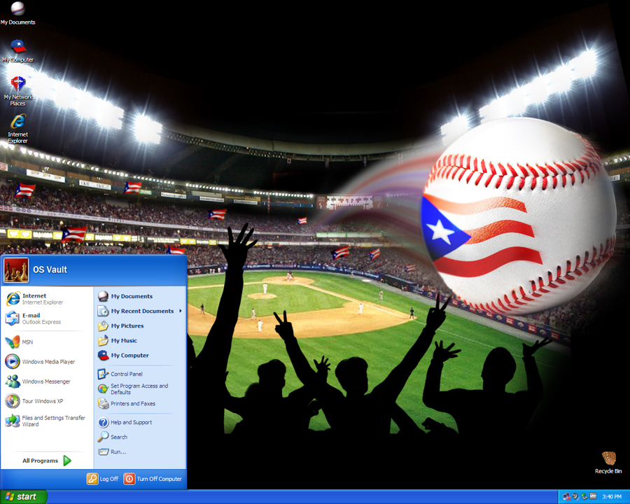 Puerto Rican Baseball Theme for Windows XP